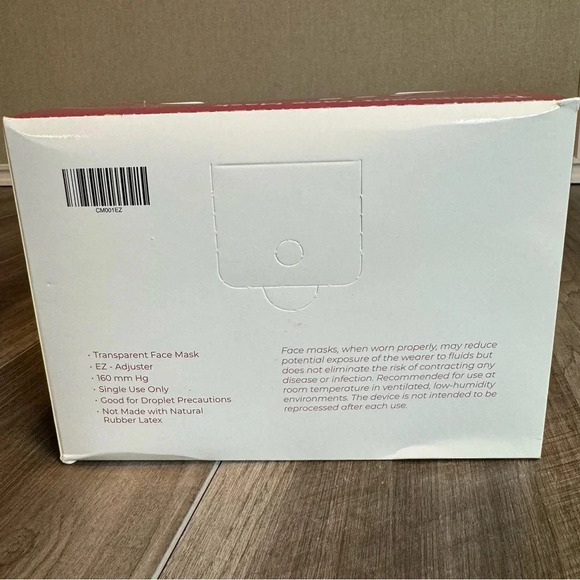 Transparent Face Mask by Clearmask EZ-Adjuster Box of 24- Multiple Available! - Picture 3 of 14